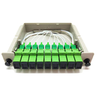 1X2 1X4 1X8 1X16 Waveguide FTTH PLC Splitter Box With Sc