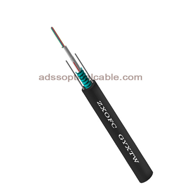 Single Mode Waterproof Fiber Optic Cable / Outdoor 12 Strand Fiber Optic Cable