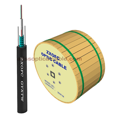 Duct Aerial Direct Burial Fiber Optic Cable Single Mode GYXTW 4 6 8 12 Core