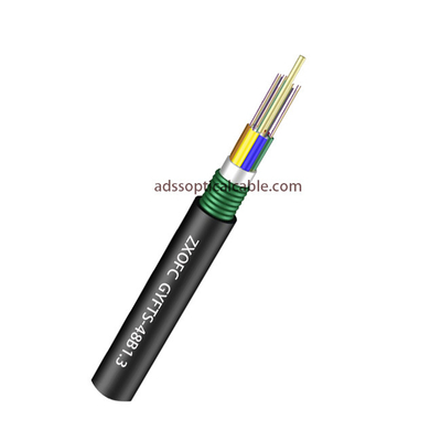 GYFTS Outdoor Multimode Fiber Optic Cable FRP Strength Member Steel Armored