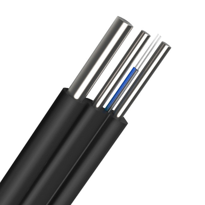 1 2 4 Core Indoor FTTH Drop Cable / Flexible G657A2 Flat Frp Fiber Optic Cable
