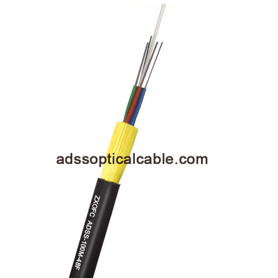 Armored Outdoor Fiber Optic Cable , ADSS Long Aerial Cable Above 10 Conductors