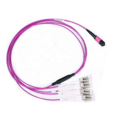 MPO Trunk Fiber Optic Cable Accessories Patch Cord 8 12 24 Cores MM OM4
