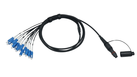 TPU Jacket MPO To SC UPC 12 Core SM Breakout Cable