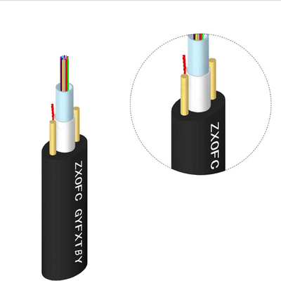 Non Metal GYFXTBY FRP Center Fiber Optic Cable Double Parallel MDPE