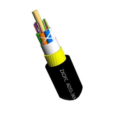 All Dielectric Single Jacket ADSS Optical Cable 96 144 Cores